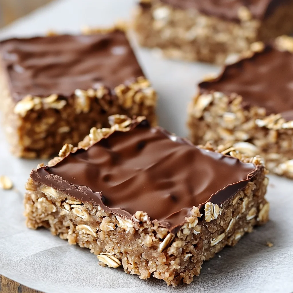 Easy No-Bake Chocolate Oat Bars
