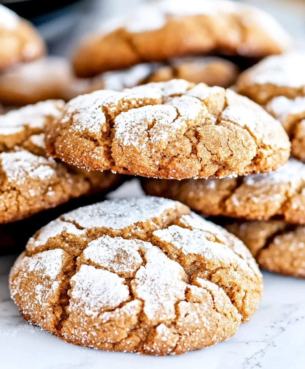 Easy Gingerbread Crinkle Cookies