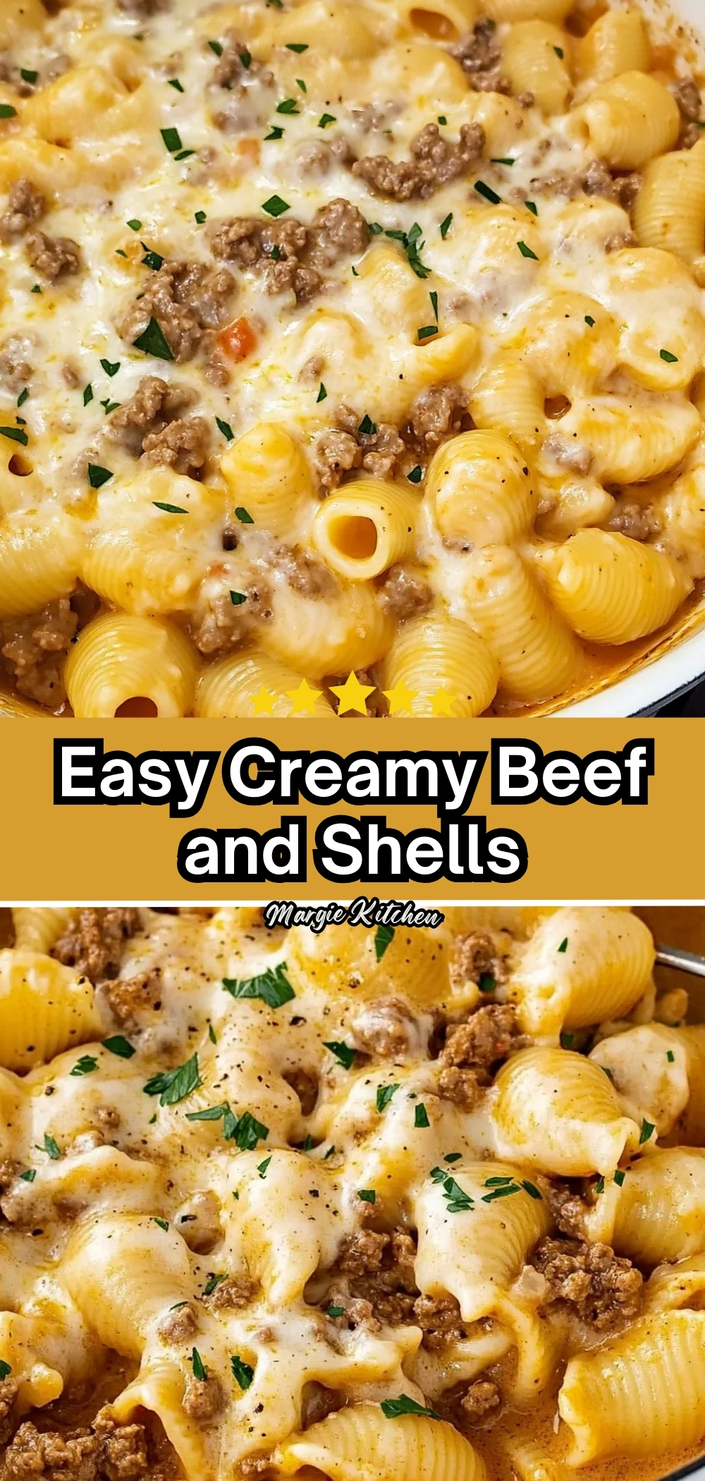 Easy Creamy Beef and Shells 73 Easy Creamy Beef and Shells