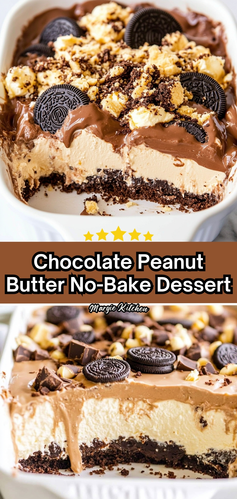 Chocolate Peanut Butter No-Bake Dessert 52 Chocolate Peanut Butter No-Bake Dessert
