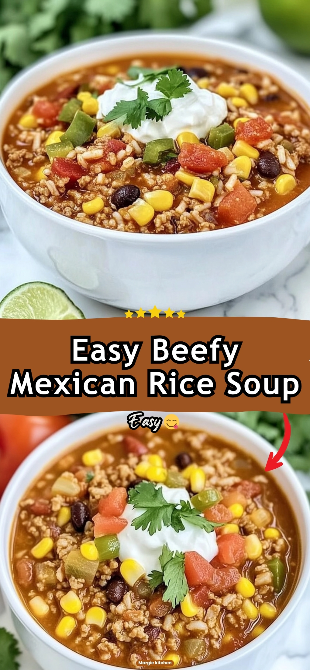 Easy Beefy Mexican Rice Soup