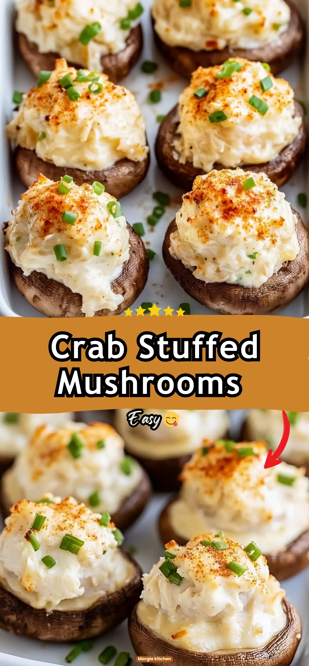 Crab Stuffed Mushrooms (Easy Recipe) 77 Crab Stuffed Mushrooms (Easy Recipe)