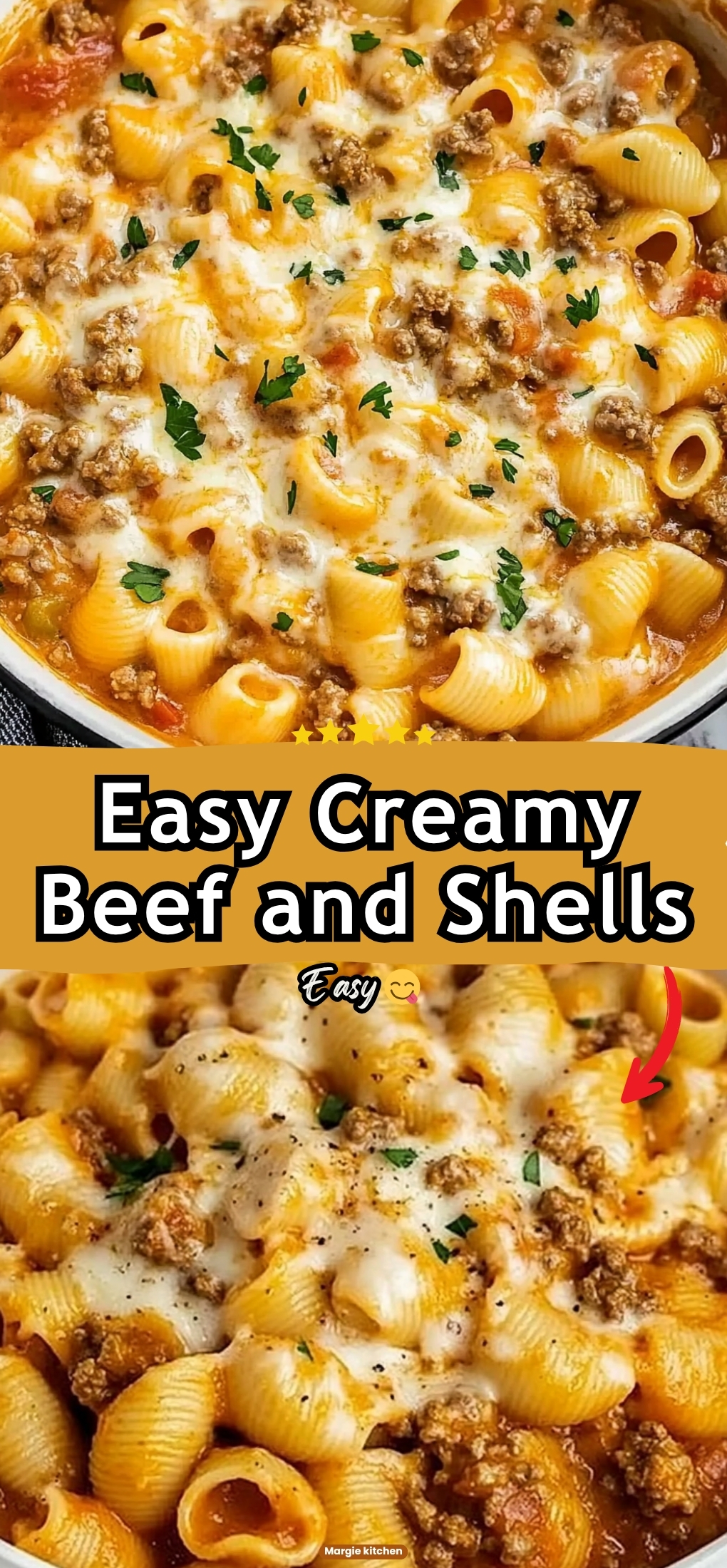 Easy Creamy Beef and Shells 74 Easy Creamy Beef and Shells