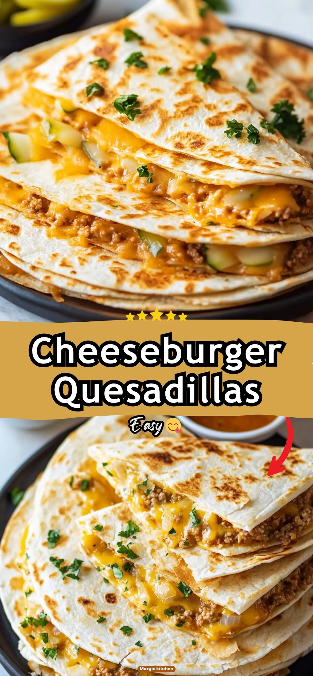 Cheeseburger Quesadillas 77 Cheeseburger Quesadillas