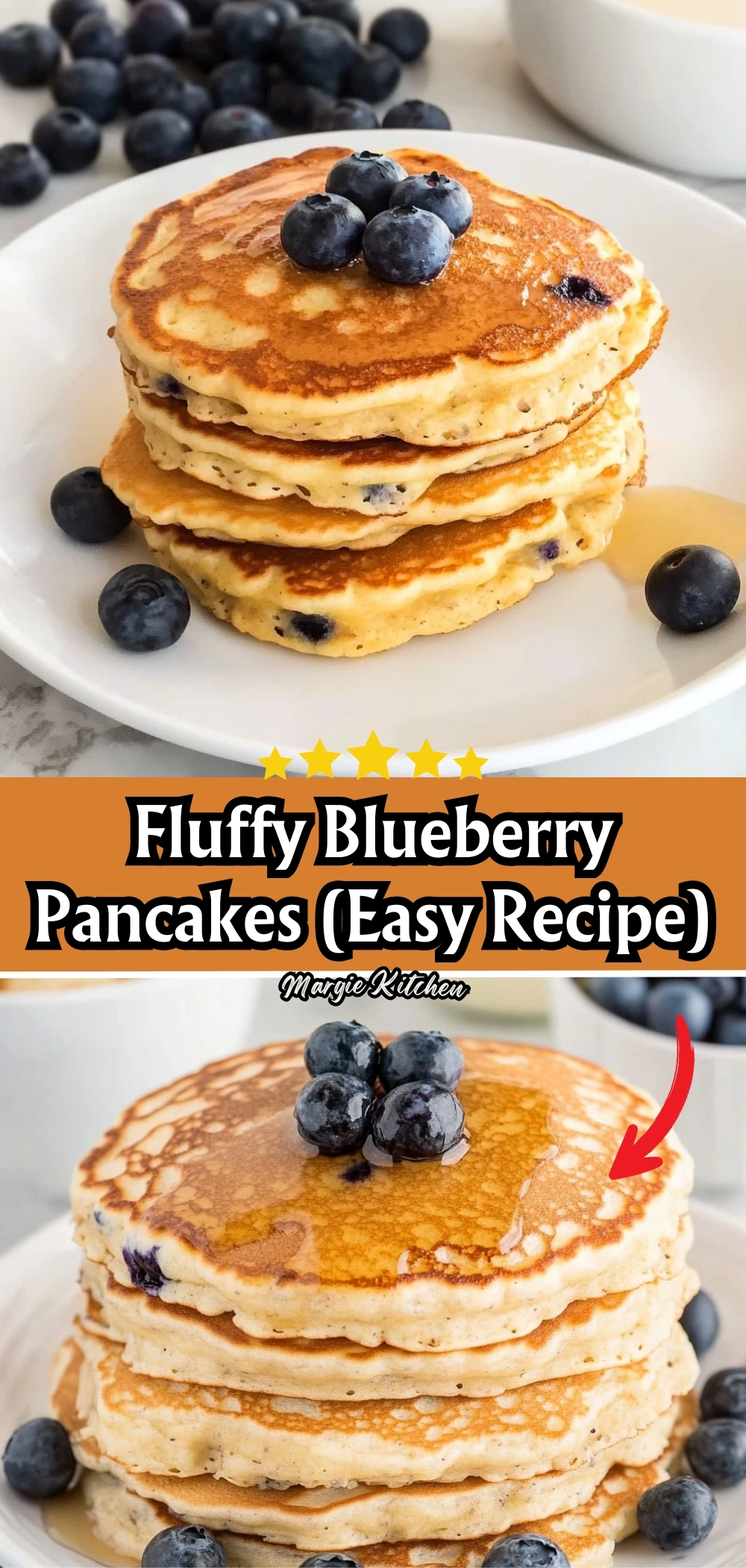Fluffy Blueberry Pancakes (Easy Recipe) 67 Fluffy Blueberry Pancakes (Easy Recipe)