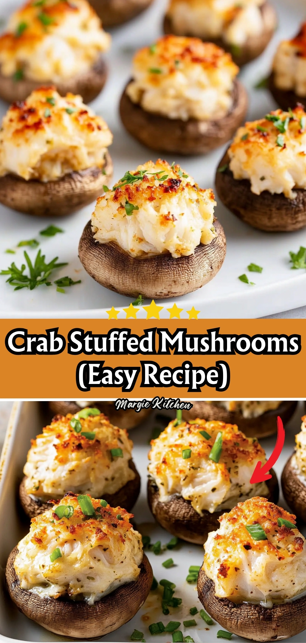 Crab Stuffed Mushrooms (Easy Recipe) 58 Crab Stuffed Mushrooms (Easy Recipe)