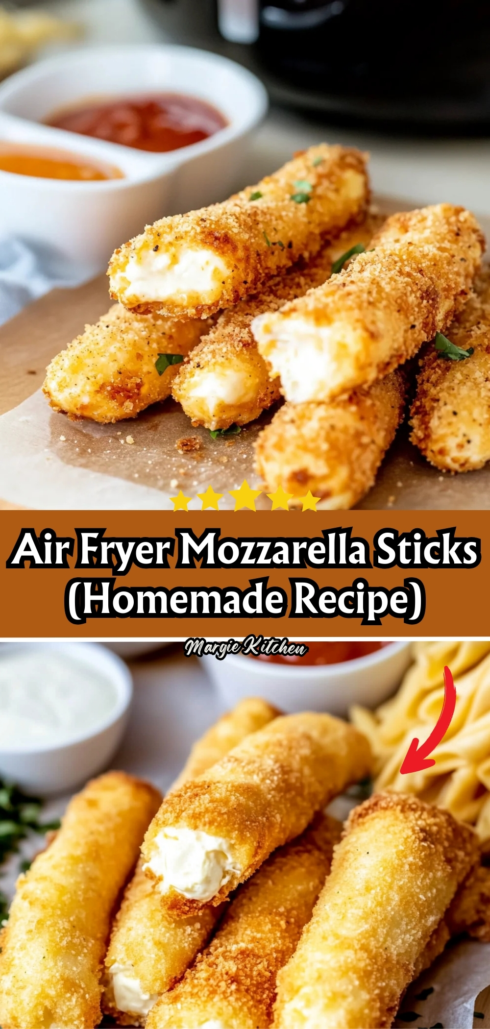 Air Fryer Mozzarella Sticks (Homemade Recipe) 58 Air Fryer Mozzarella Sticks (Homemade Recipe)