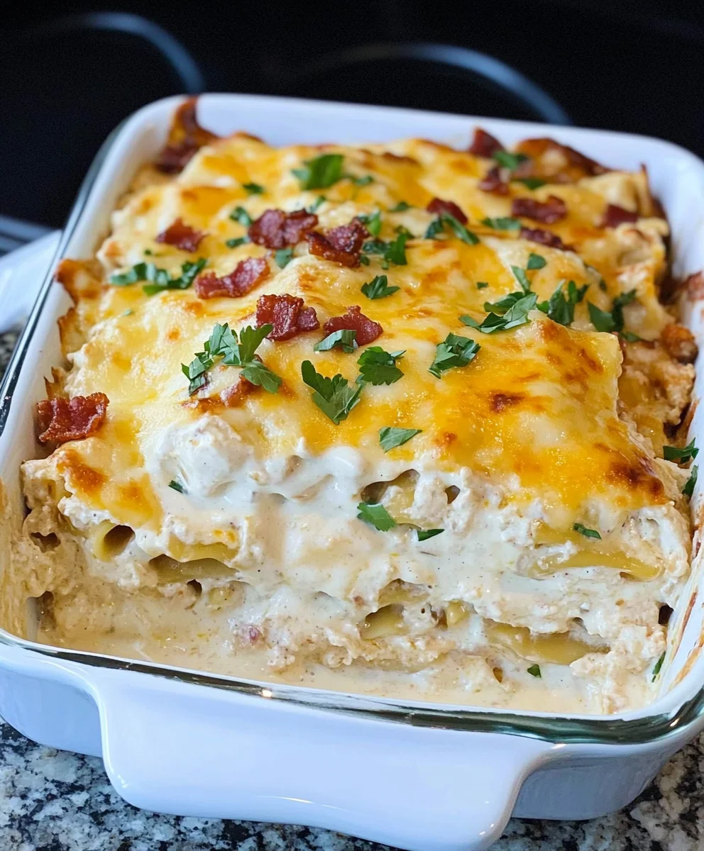 Creamy Crack Chicken Lasagna with Bacon and Ranch 65 Creamy Crack Chicken Lasagna with Bacon and Ranch