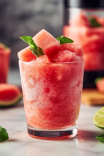 Watermelon Slushie 69 4-Ingredient Watermelon Slushie
