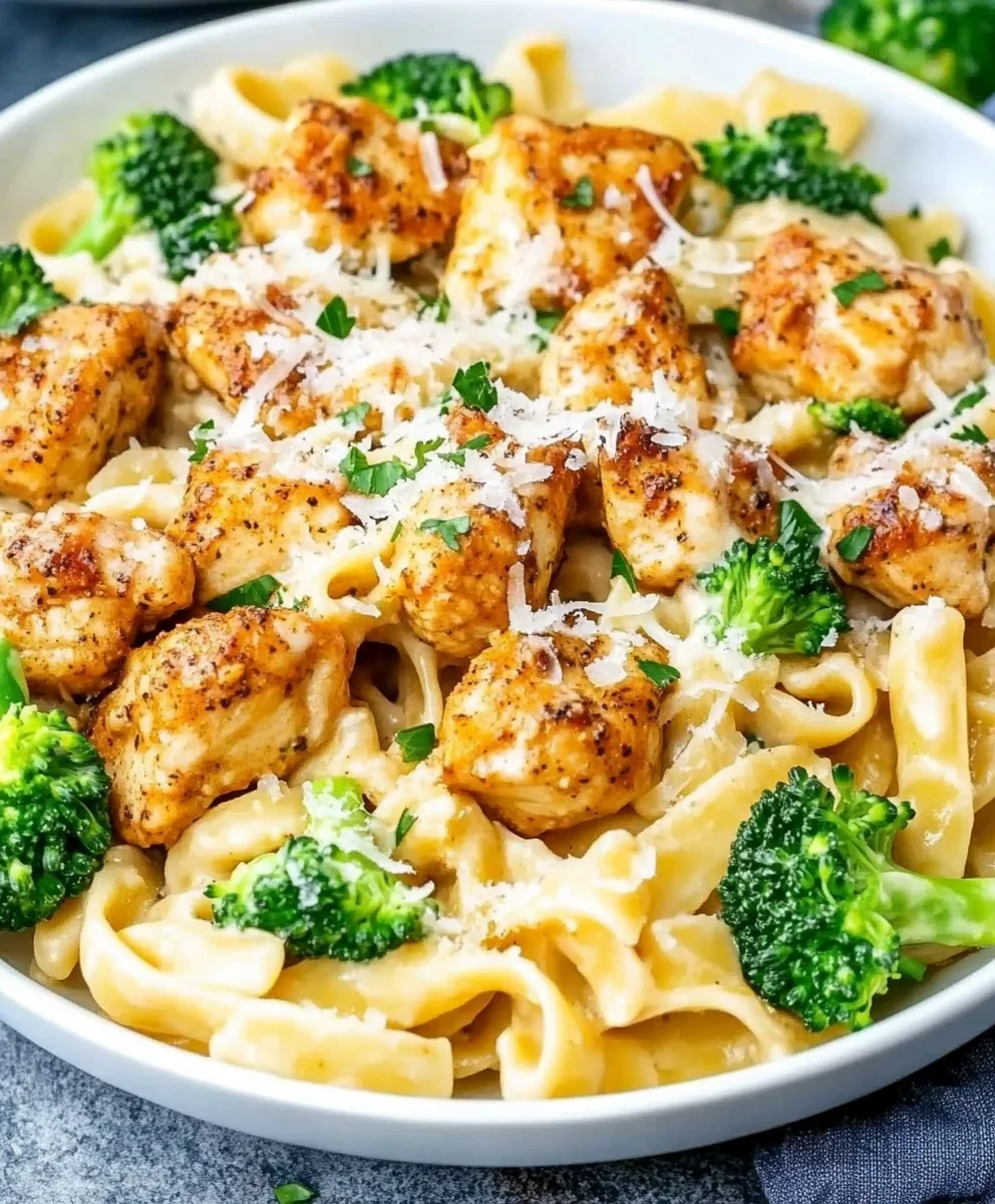 Cajun Chicken Alfredo with Broccoli