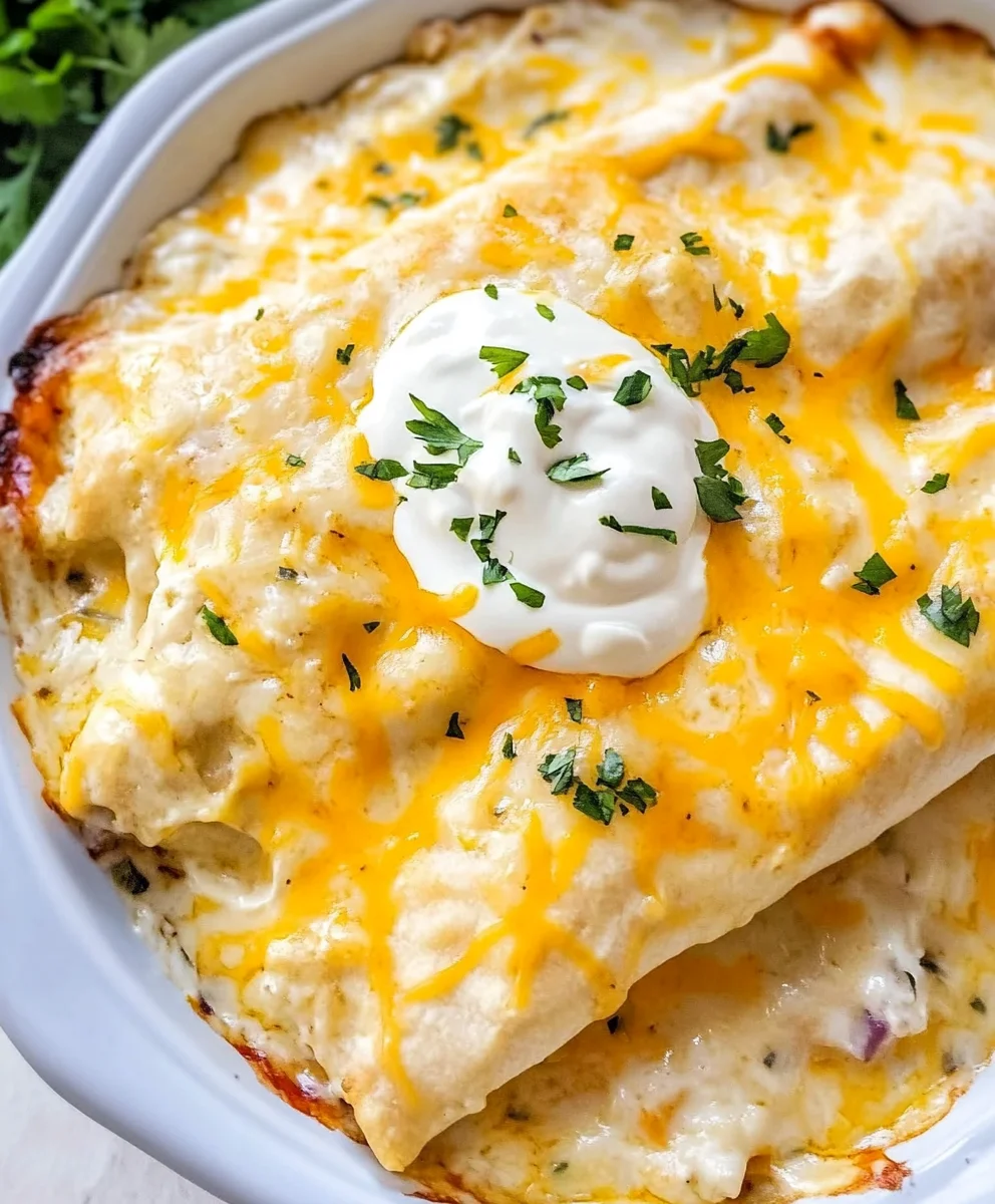 Sour Cream Chicken Enchiladas