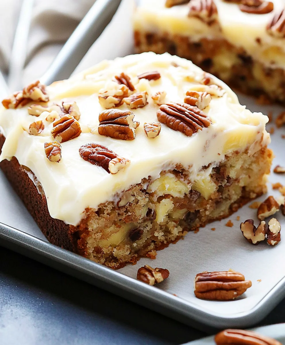 Pineapple Pecan Cake with Cream Cheese Frosting