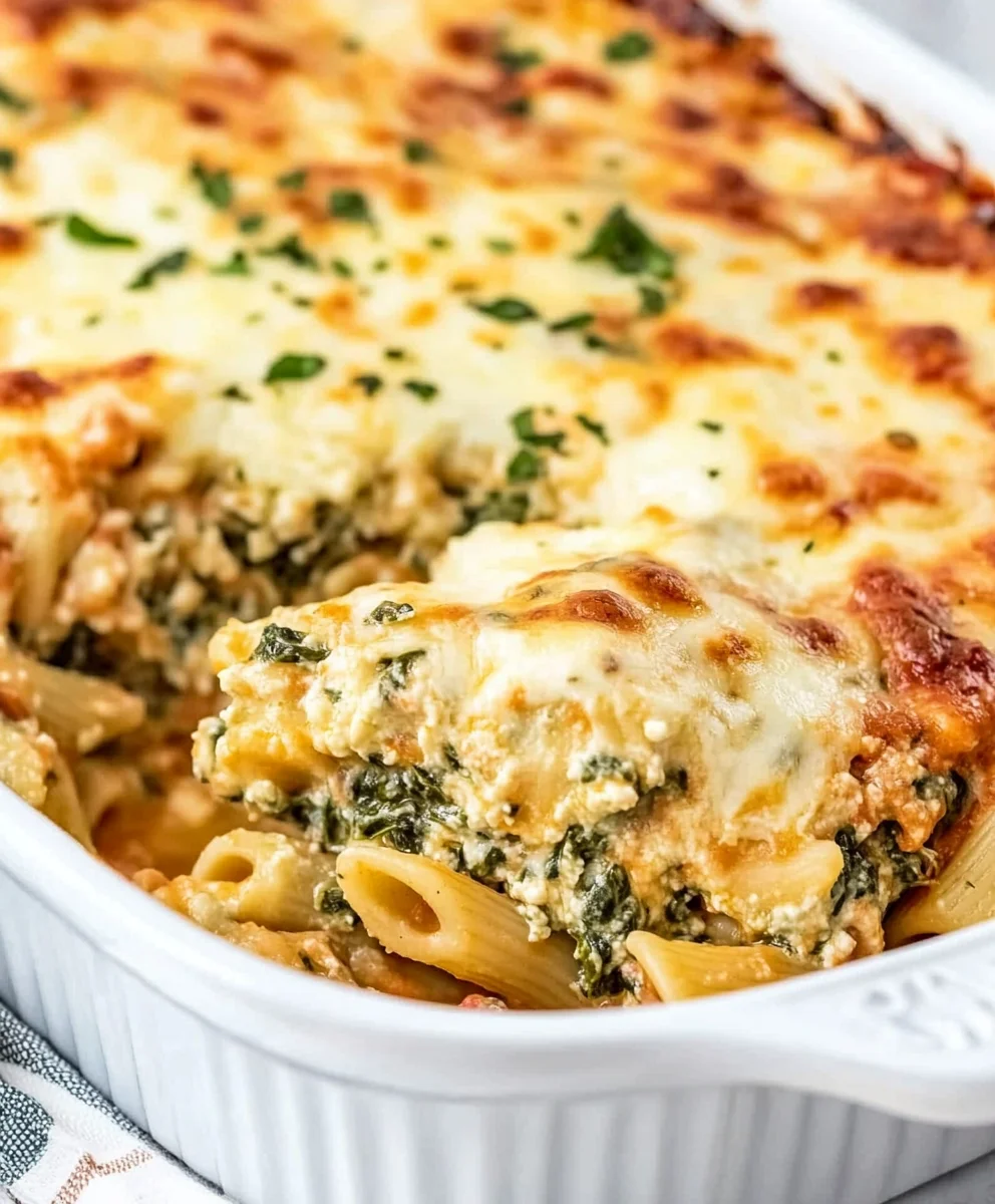 Spinach and Ricotta Pasta Bake Recipe