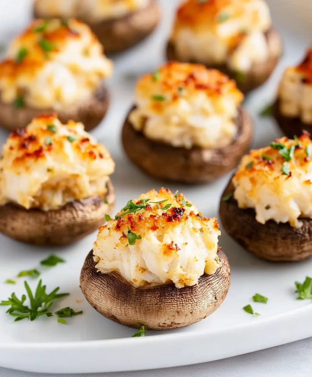 Crab Stuffed Mushrooms (Easy Recipe)