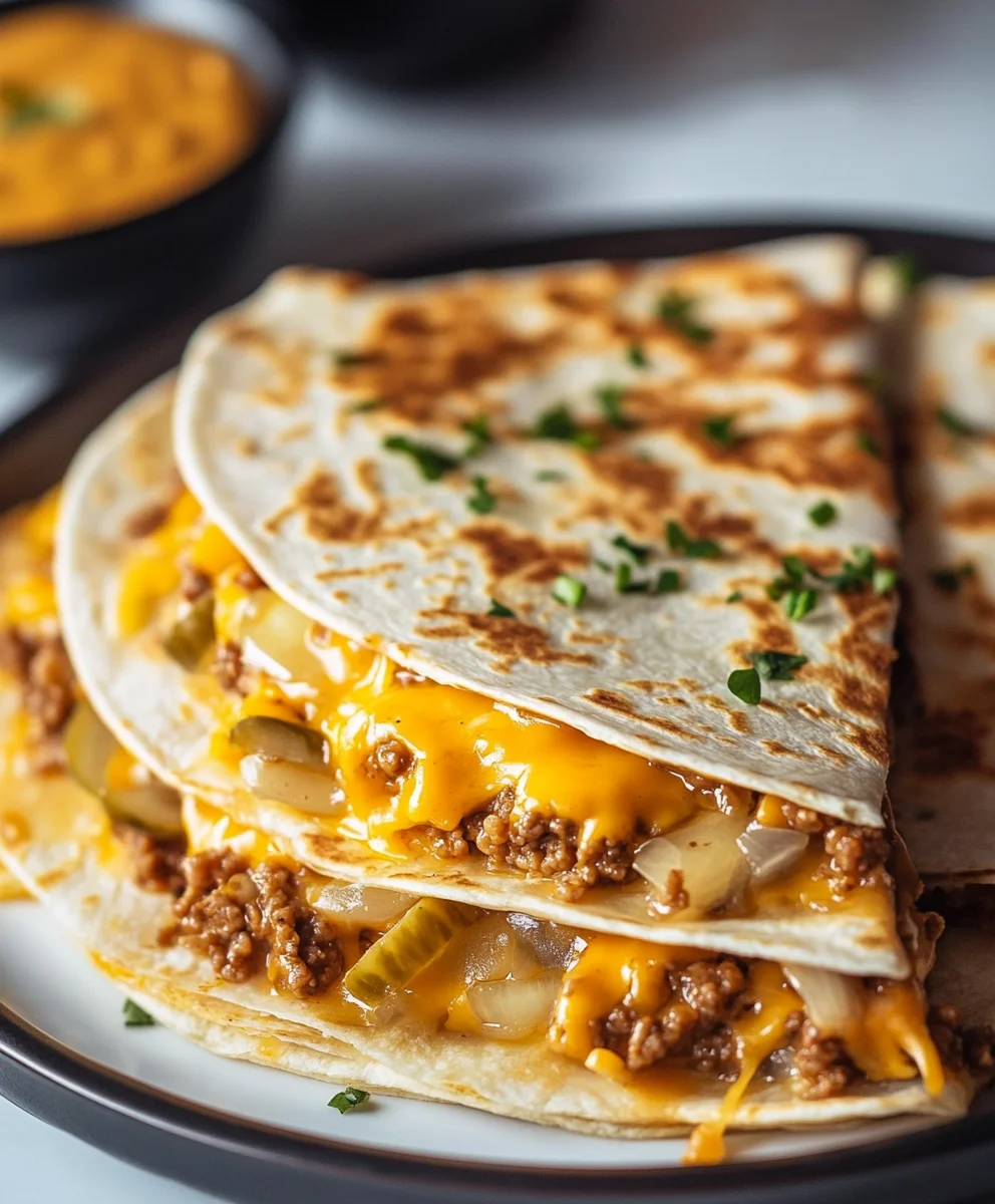 Cheeseburger Quesadillas
