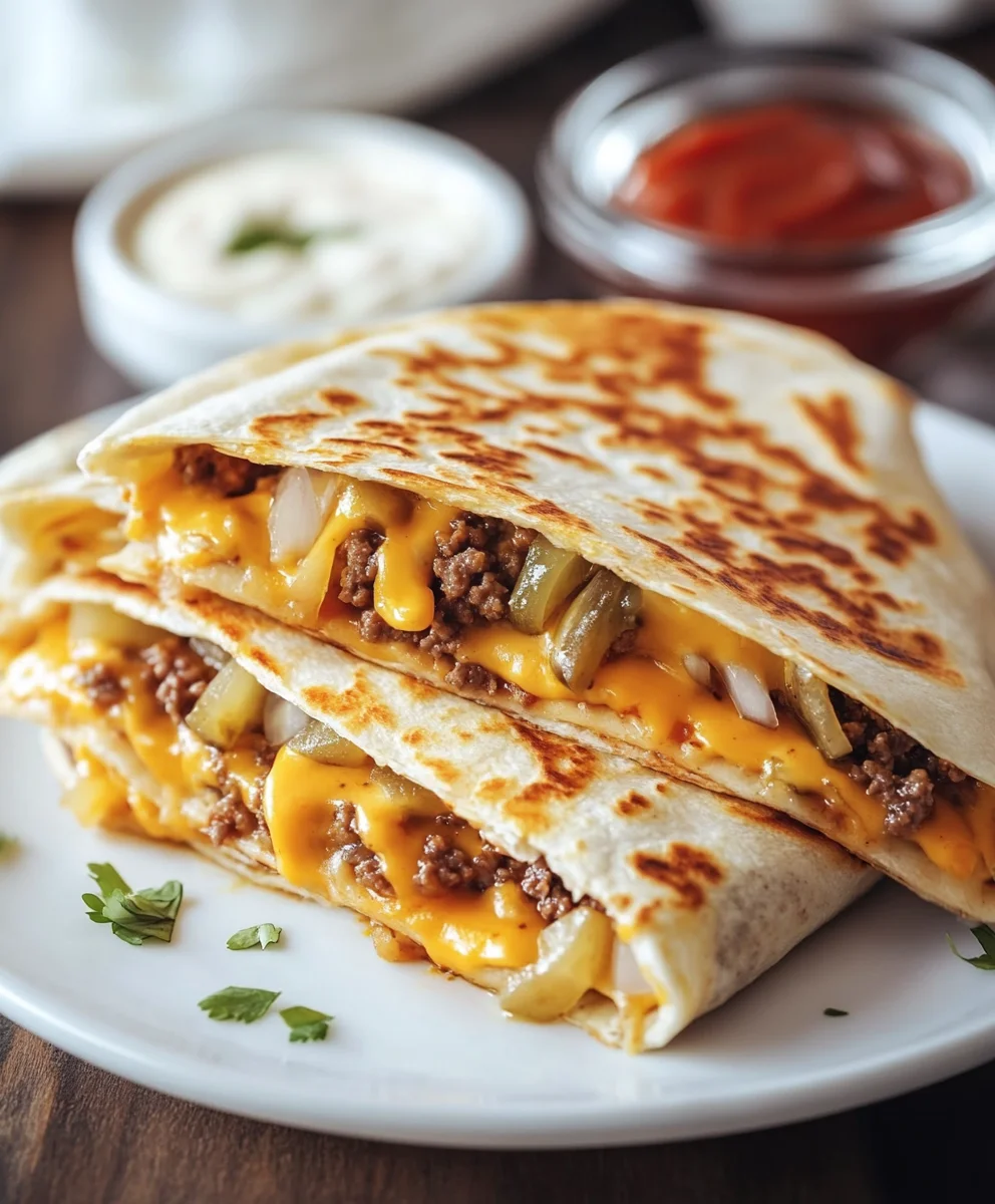 Cheeseburger Quesadillas 74 Cheeseburger Quesadillas