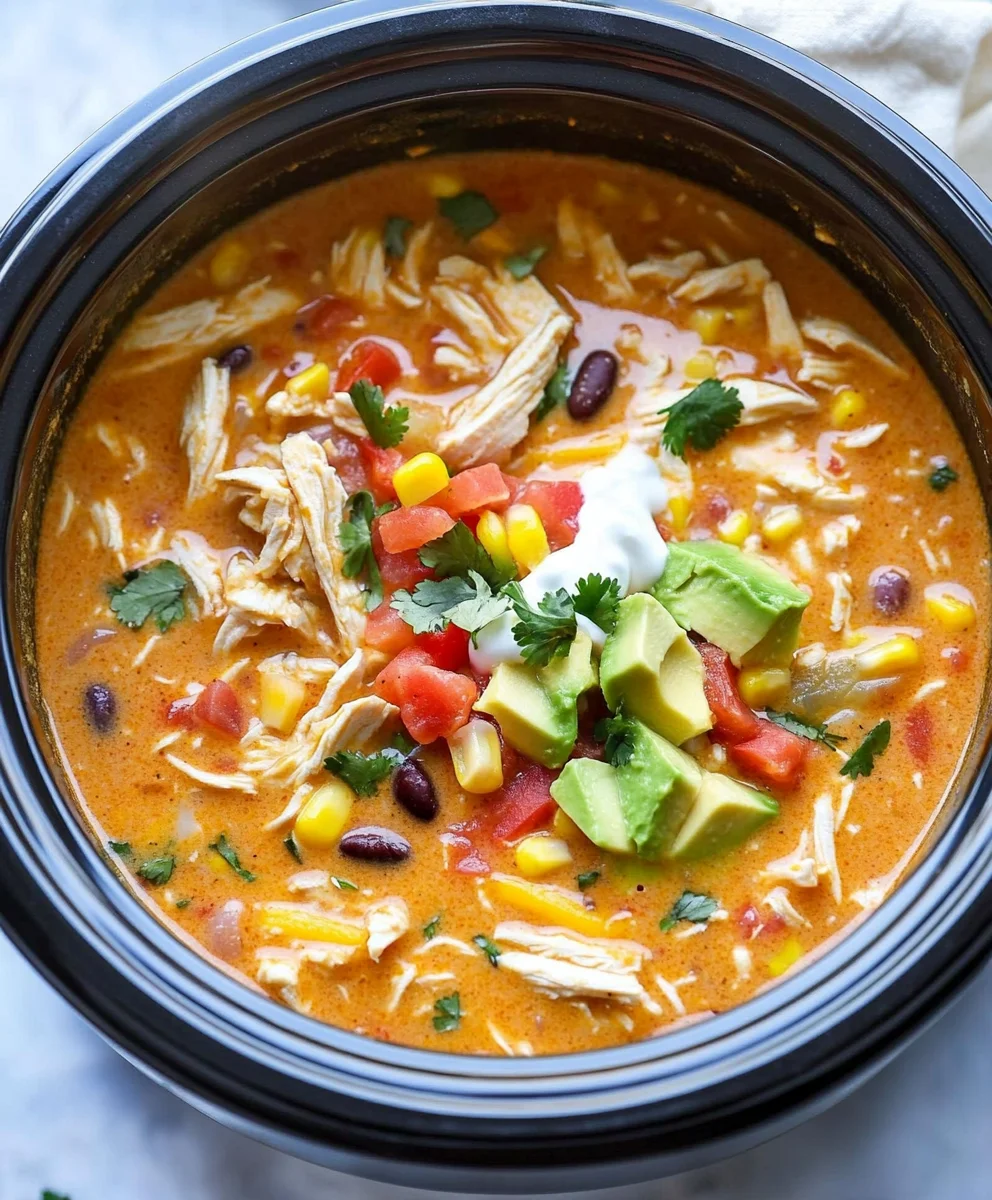 Slow Cooker Chicken Fajita Soup