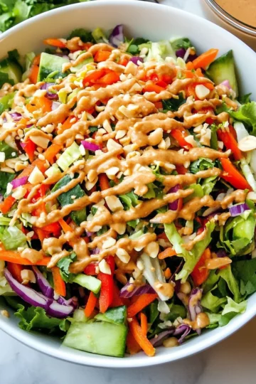 Thai Crunch Salad with Peanut Dressing 81 Thai Crunch Salad with Peanut Dressing