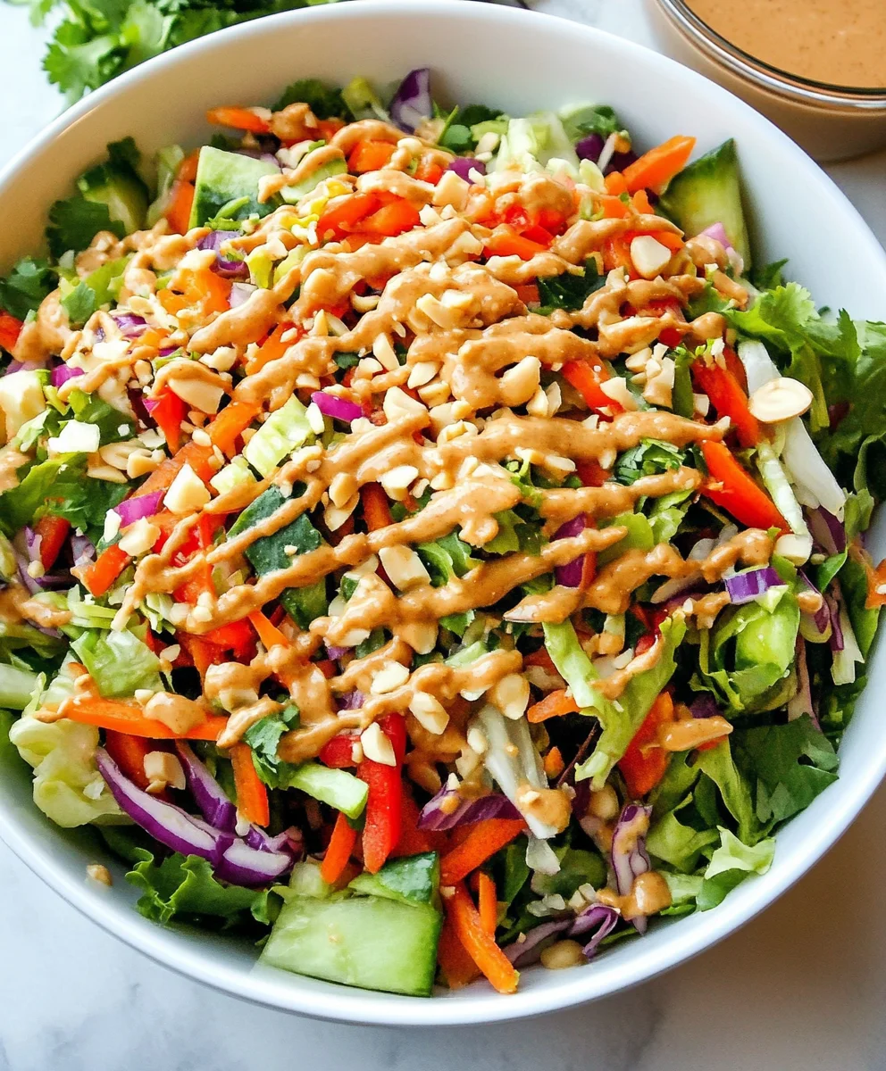 Thai Crunch Salad with Peanut Dressing