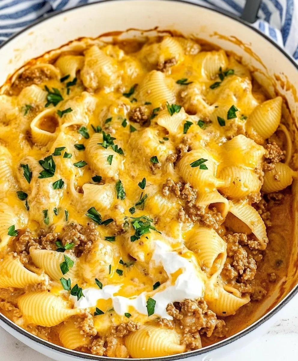 Easy Creamy Beef and Shells 71 Easy Creamy Beef and Shells