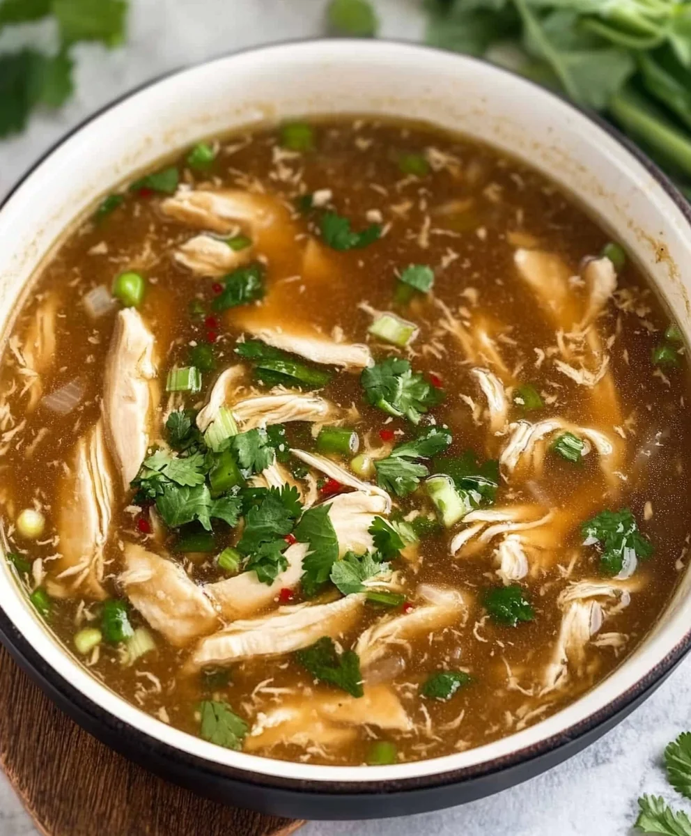Hot and Sour Chicken Soup (Easy Recipe)