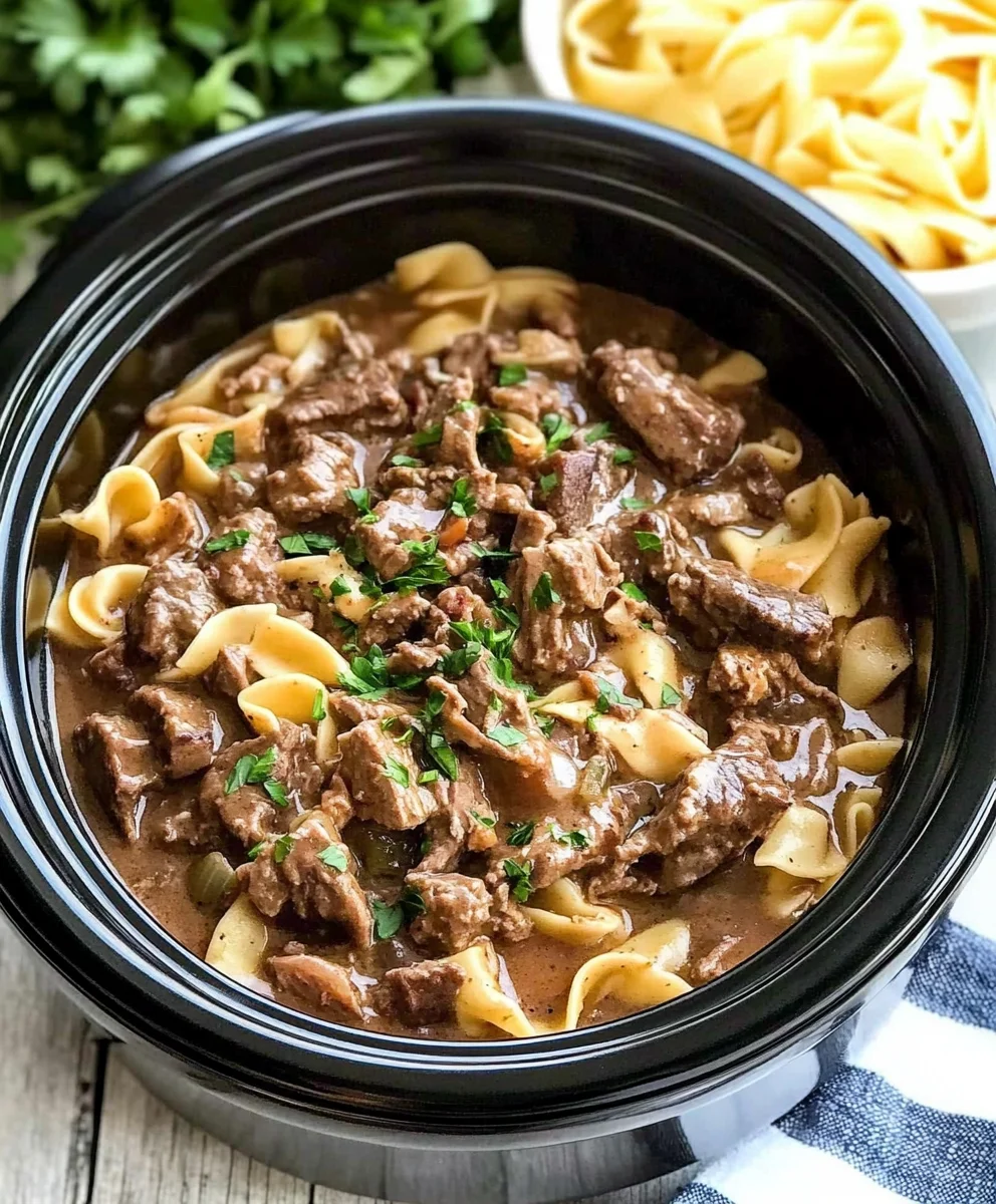 Crock Pot Beef Stroganoff