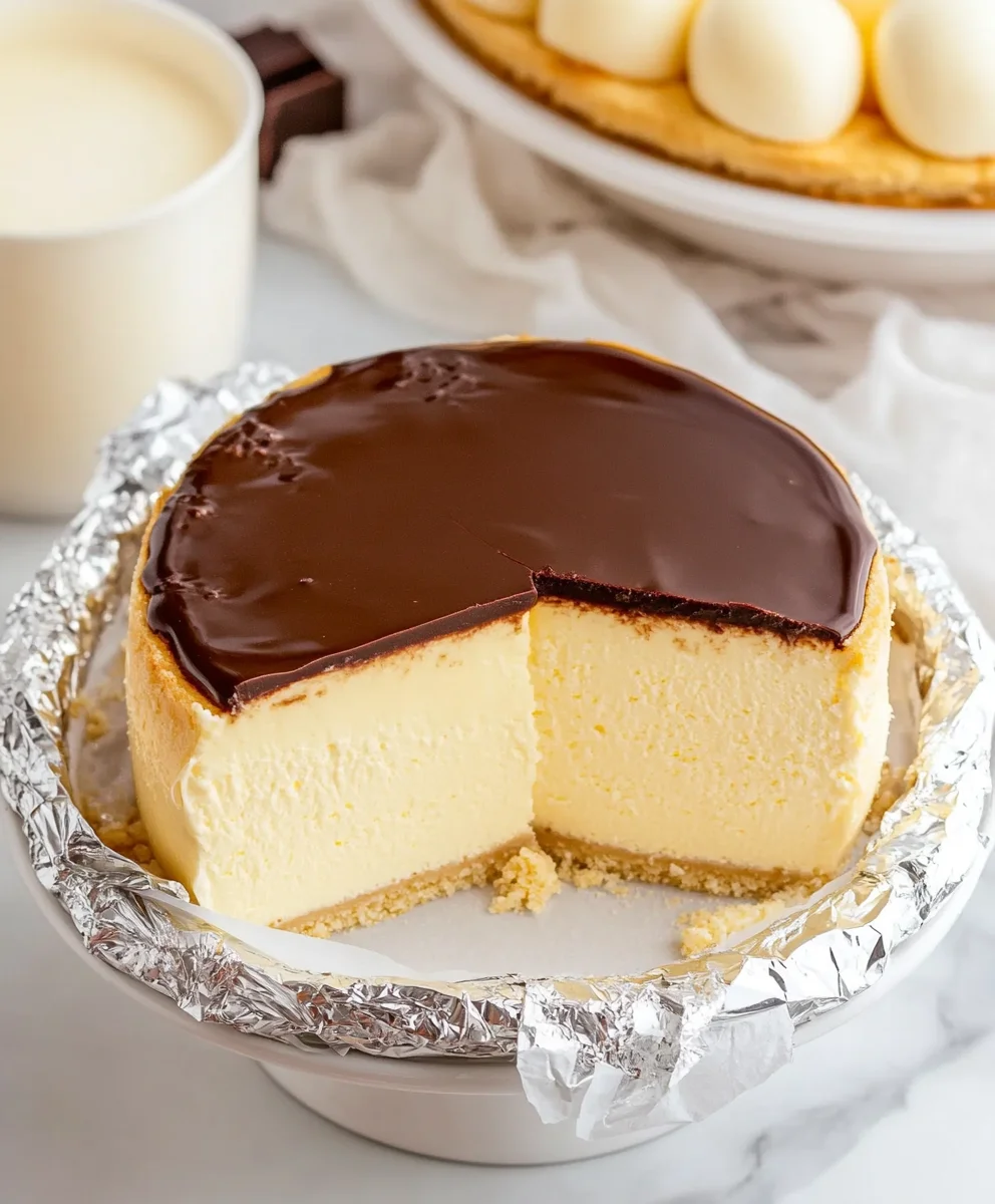 Boston Cream Pie Cheesecake