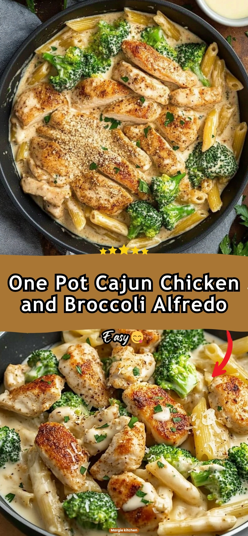 One Pot Cajun Chicken and Broccoli Alfredo 49 One Pot Cajun Chicken and Broccoli Alfredo