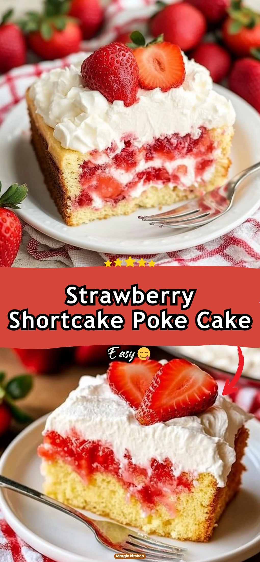 Strawberry Shortcake Poke Cake 43 Strawberry Shortcake Poke Cake