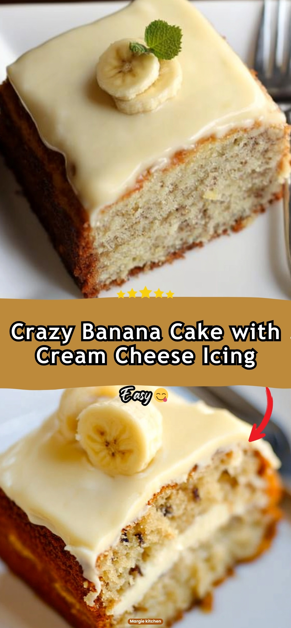 Crazy Banana Cake with Cream Cheese Icing 59 Crazy Banana Cake with Cream Cheese Icing
