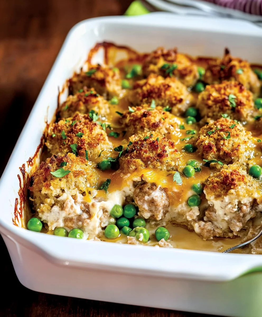 Layered Meatball Bake