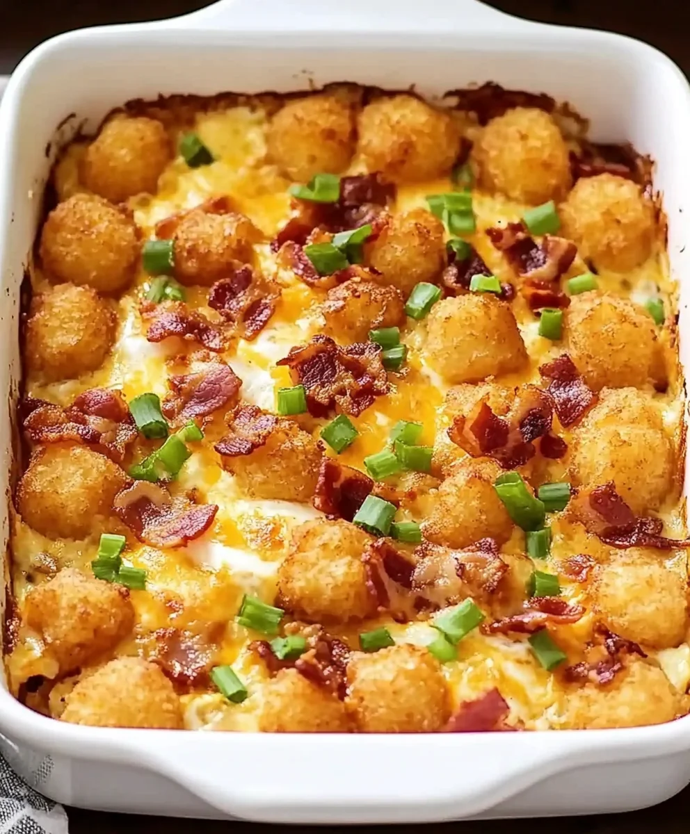 Bacon & Eggs Tater Tot Casserole