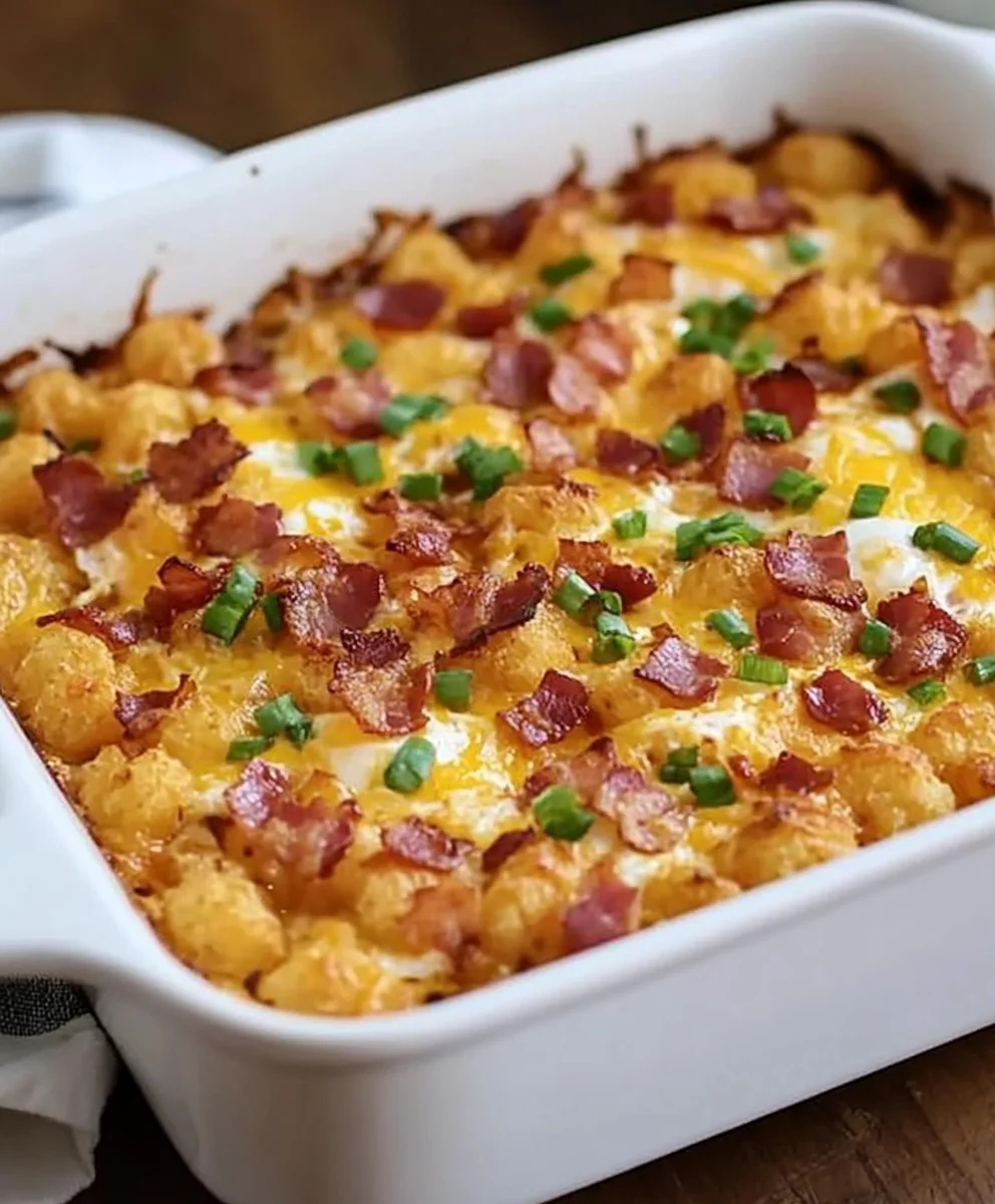 Bacon & Eggs Tater Tot Casserole 56 Bacon & Eggs Tater Tot Casserole