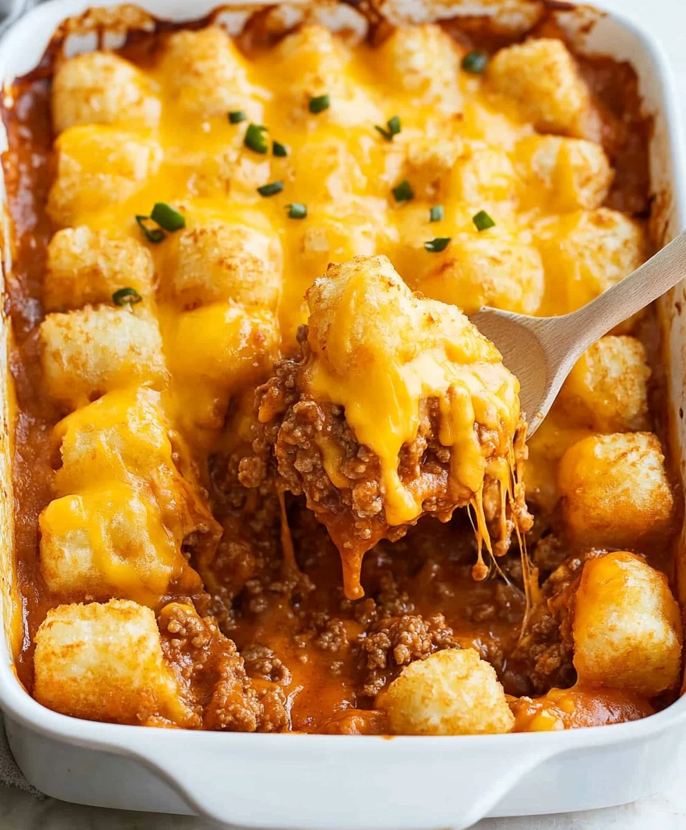 Sloppy Joe Tater Tot Casserole