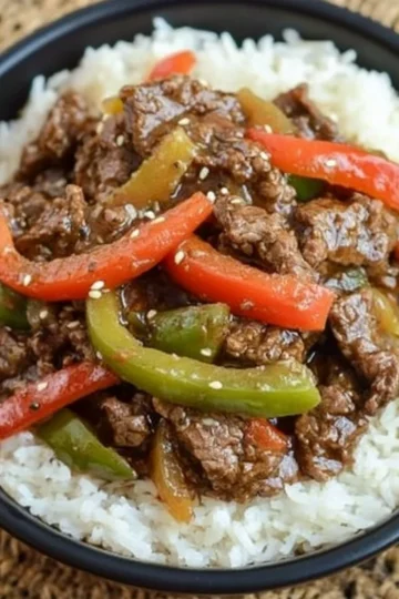 Easy Crockpot Pepper Steak Recipe